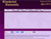 Tablet Screenshot of kimbrielkennels.com